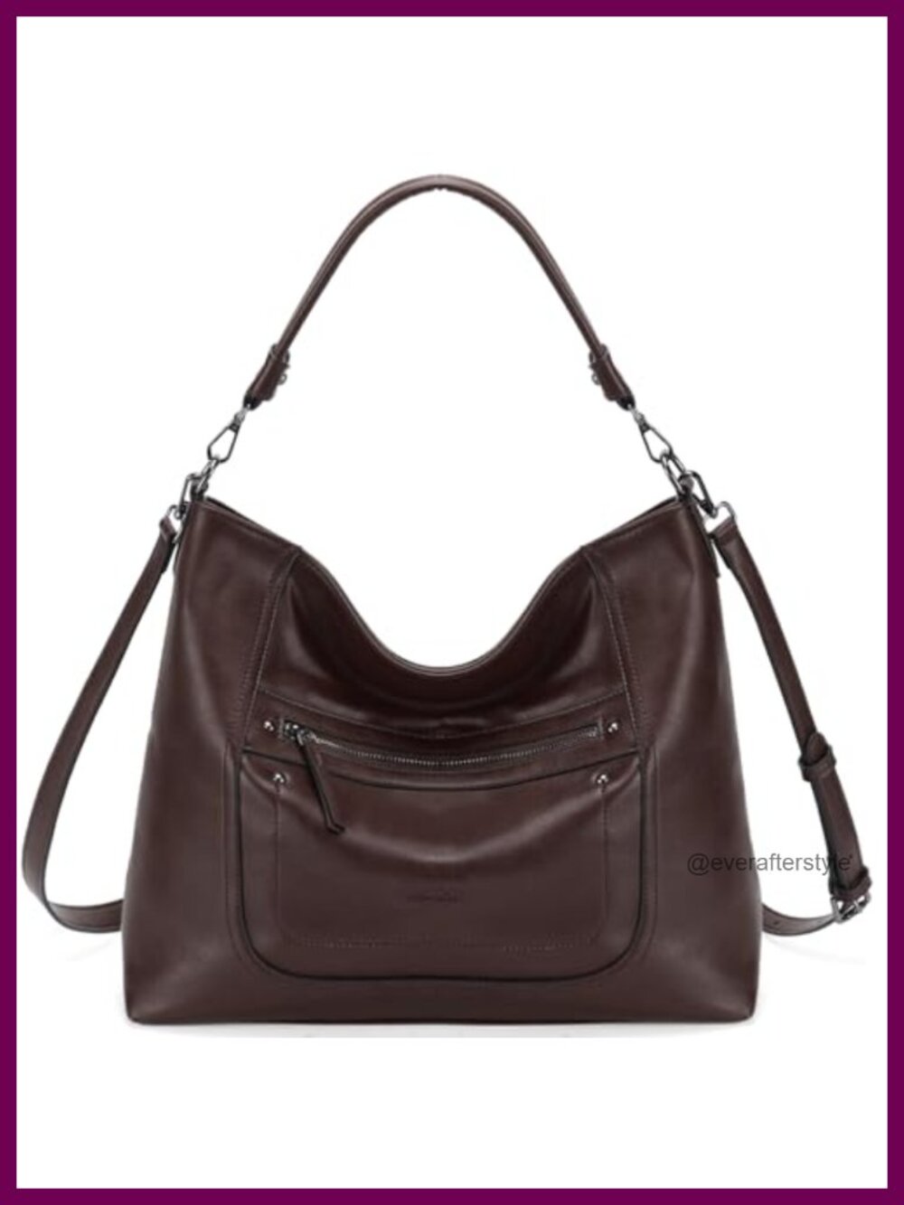Vegan Leather Large Hobo Bag Convertible Crossbody Shoulder Purse Tote